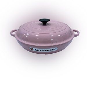 Le Creuset Round Cast Iron Braiser 30 Cm 3 1/2 Qt Chiffon Pink Bonbon Hibiscus